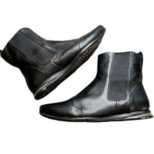 Cole Haan Ankle Boots Black  8.5B Single Sealed Chamber Heel Athletic Sole